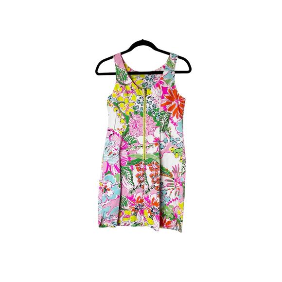 Lilly Pulitzer Target Nosey Posey Shift Mini Dress Sleeveless Floral Multi Sz 2 - Picture 2 of 9